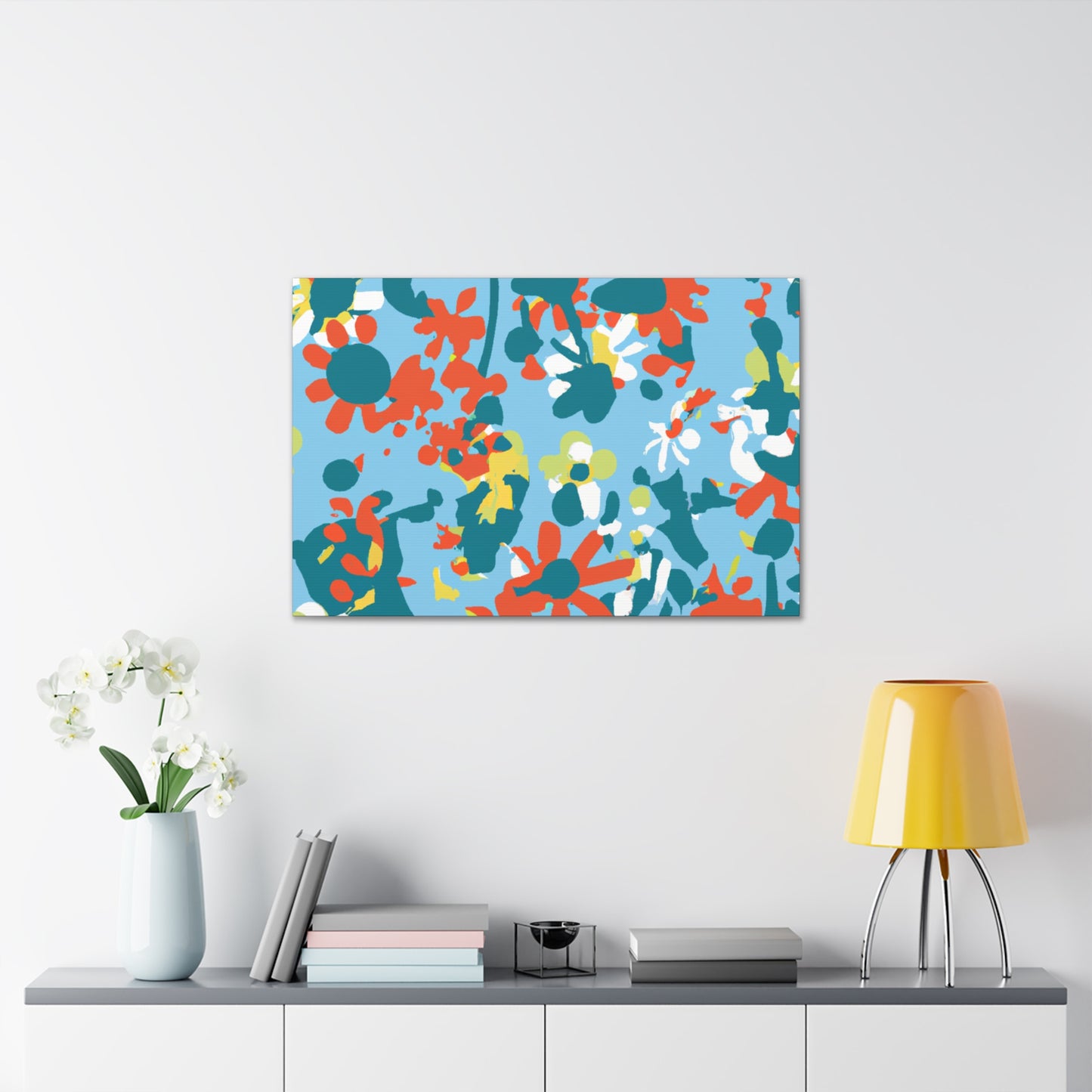 "Petal Putter: The Flowerbed Challenge" - Floral Canvas