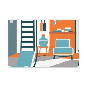 "Atomic Journey - Midcentury" - Canvas