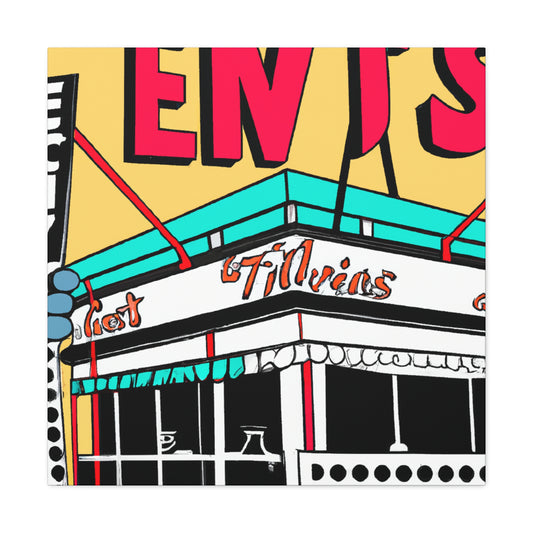 Rockin' 50's Rollerskating Rink - Pop Art Canvas