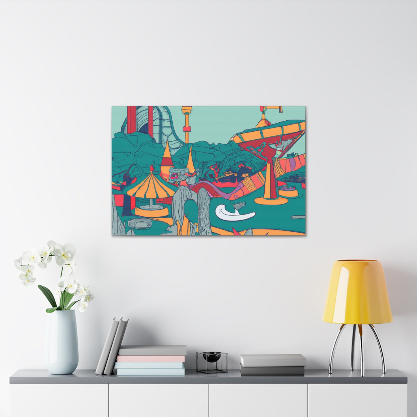 Growtopia - Landscape - Amusement - Canvas