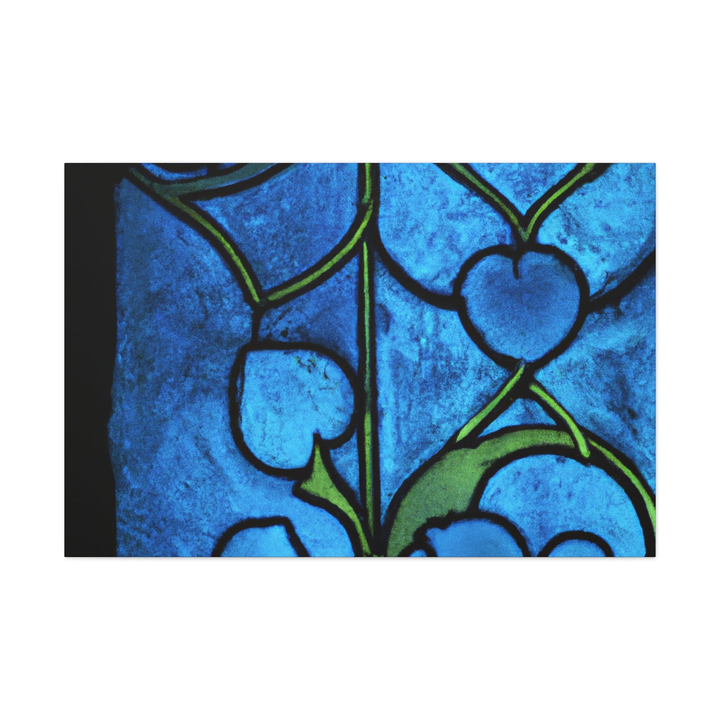 "Blue Petals" - Glass Canvas