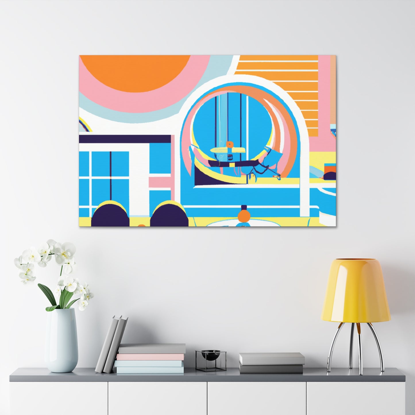 Umbrella Skyline - Midcentury - Canvas