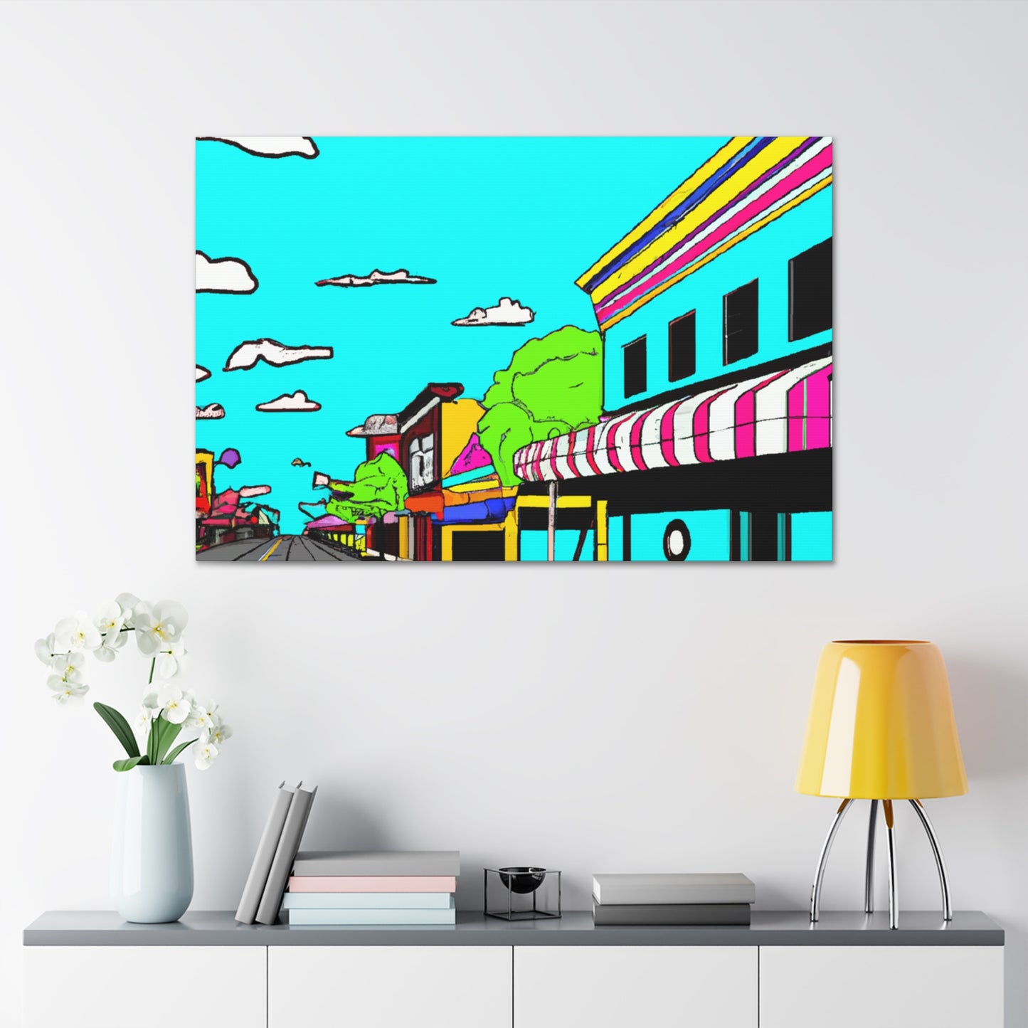 Car Hop Boulevard - Pop Art Canvas