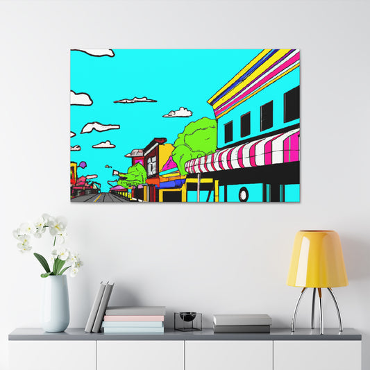 Car Hop Boulevard - Pop Art Canvas