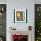 Dapple-furred Floral- Midcentury Canvas