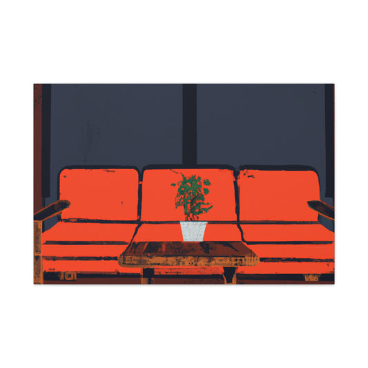 Fading Floral Feathers - Midcentury - Canvas