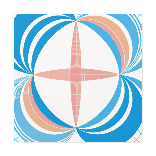 Sunburst Bubblegum- Midcentury - Canvas
