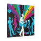 "Electric Blueberry - Retro Music" - Canvas