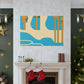 Temple River - Midcentury Canvas