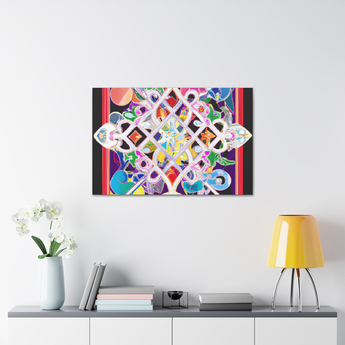 Jewel Snowflake- Glass Canvas