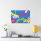 Flower Fling - Retro Design Floral Canvas