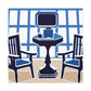Waiting Room Lounge - Midcentury - Canvas