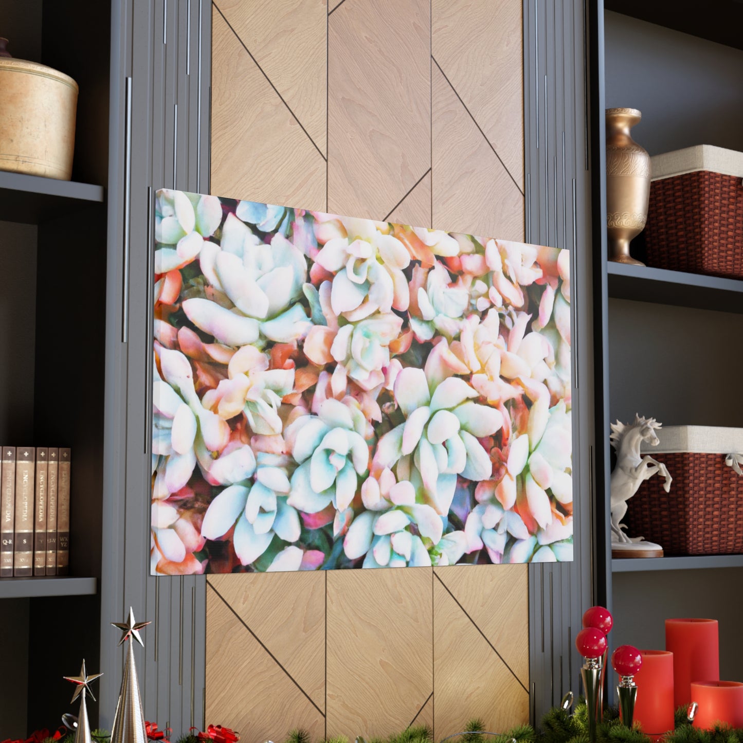 Floral Bouquet in the Garden. - Canvas - Succulent
