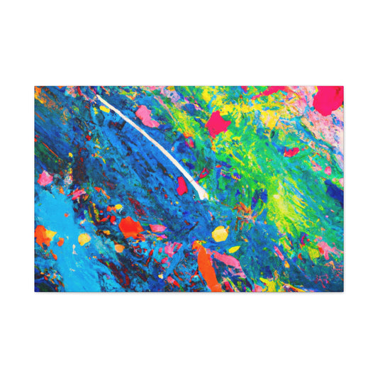 "Playful Pup" - Abstract Canvas