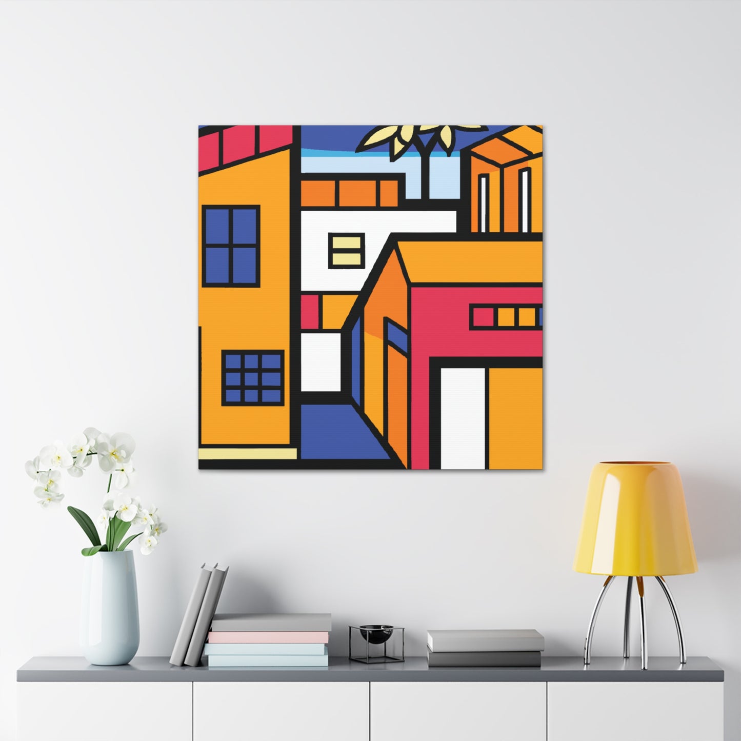 "Elegant Swirls - Midcentury" - Canvas