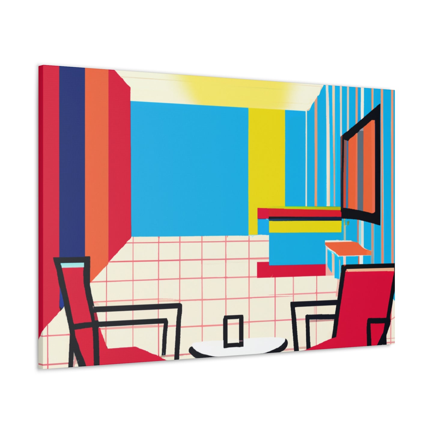 "Chaotic Harmony- Midcentury" - Canvas