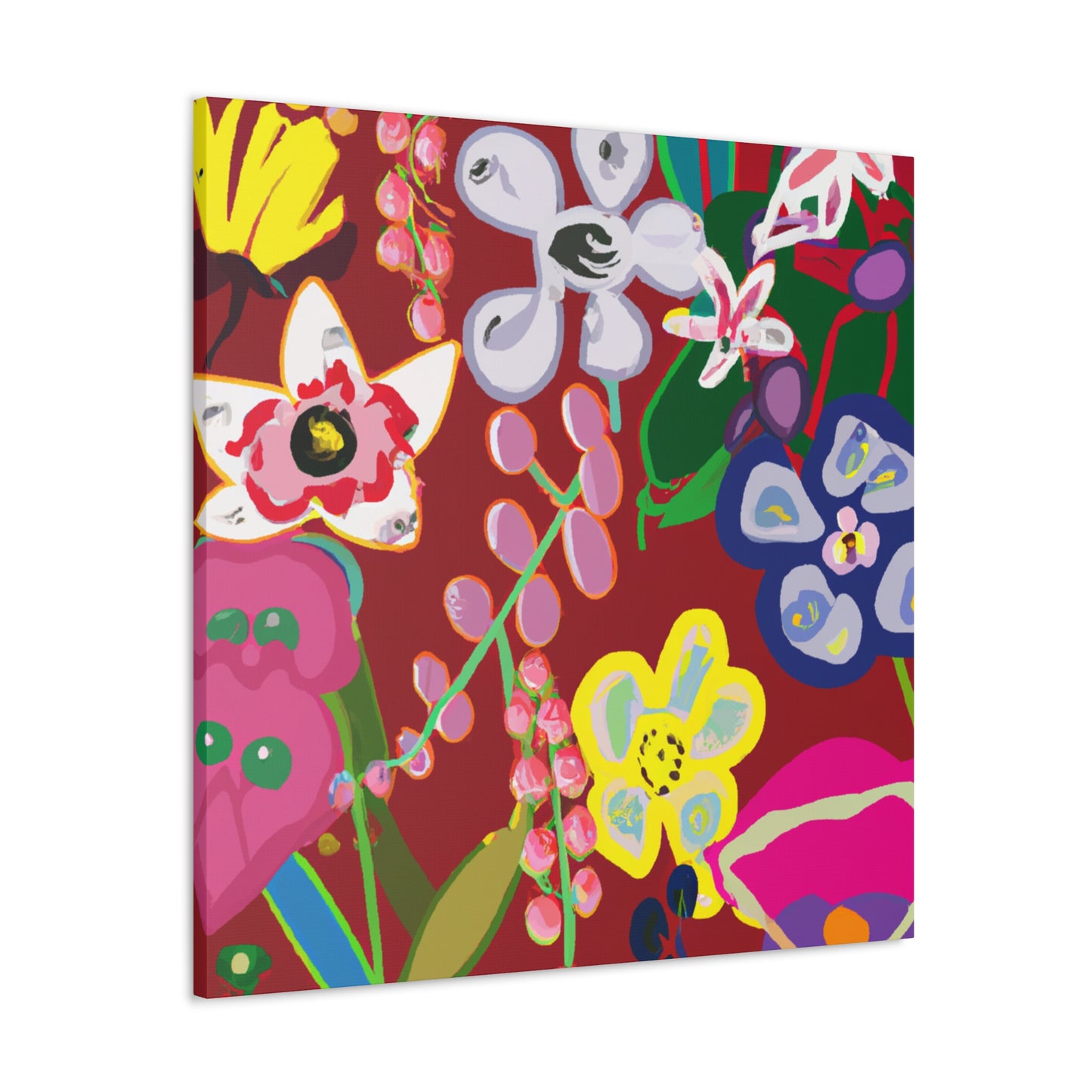 Raspberry Rose - Floral - Canvas
