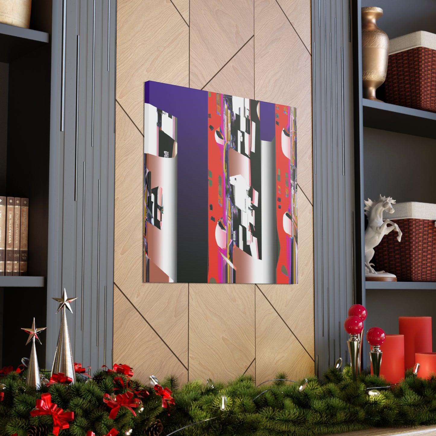 "The Silvery Facade." - Art Deco Canvas