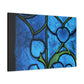 "Blue Petals" - Glass Canvas