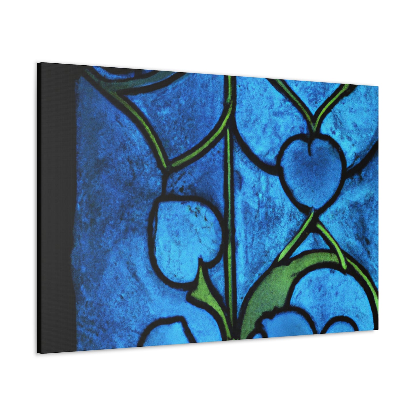 "Blue Petals" - Glass Canvas