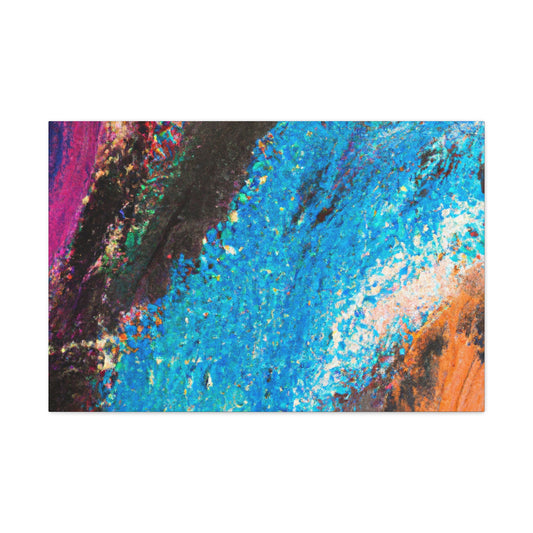 Blue Stream - Abstract Canvas