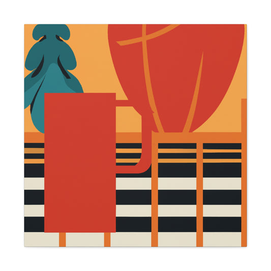 Orange Foxy. - Midcentury Canvas
