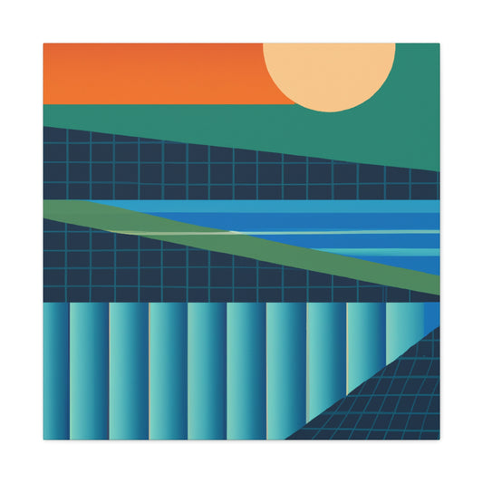 Streamy Pangolin. - Midcentury Canvas