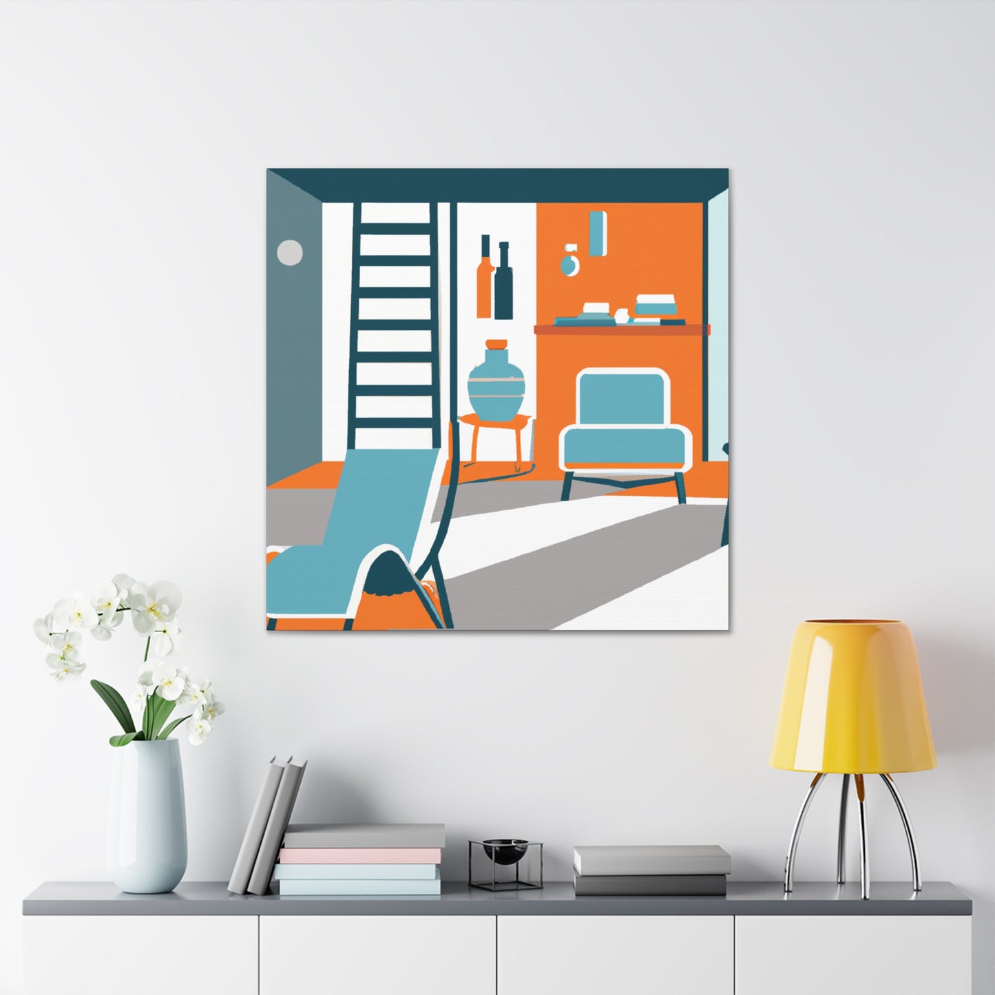 "Atomic Journey - Midcentury" - Canvas