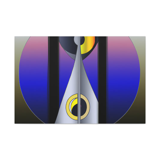 "The Gleaming Facades of Art Deco" - Retro Design Canvas