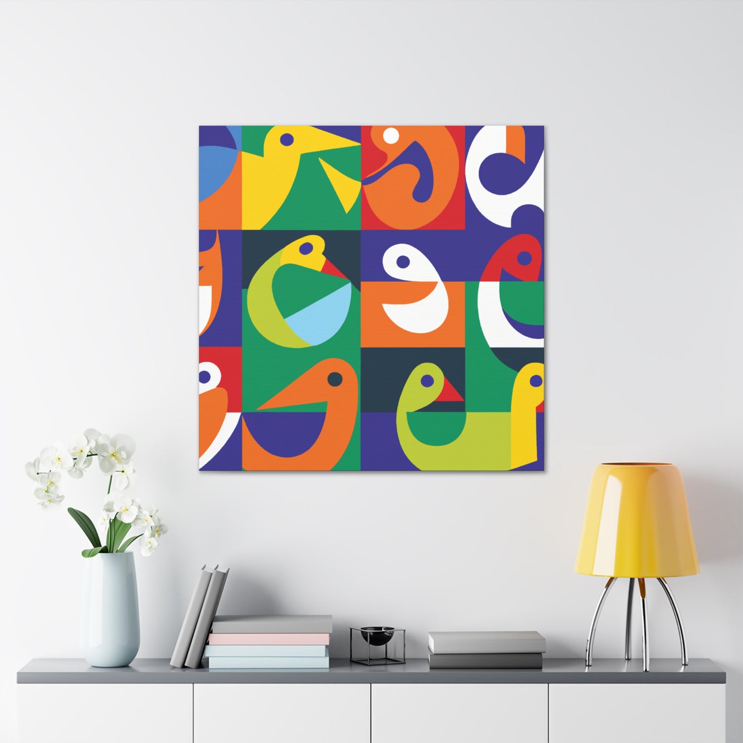 Vibrant Oases - Midcentury - Canvas