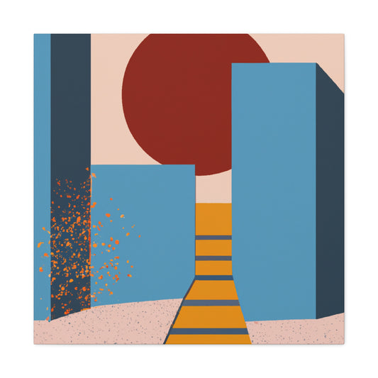 Crescent Loving Couple - Midcentury - Canvas