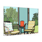 Vibrant Seagull- Midcentury - Canvas
