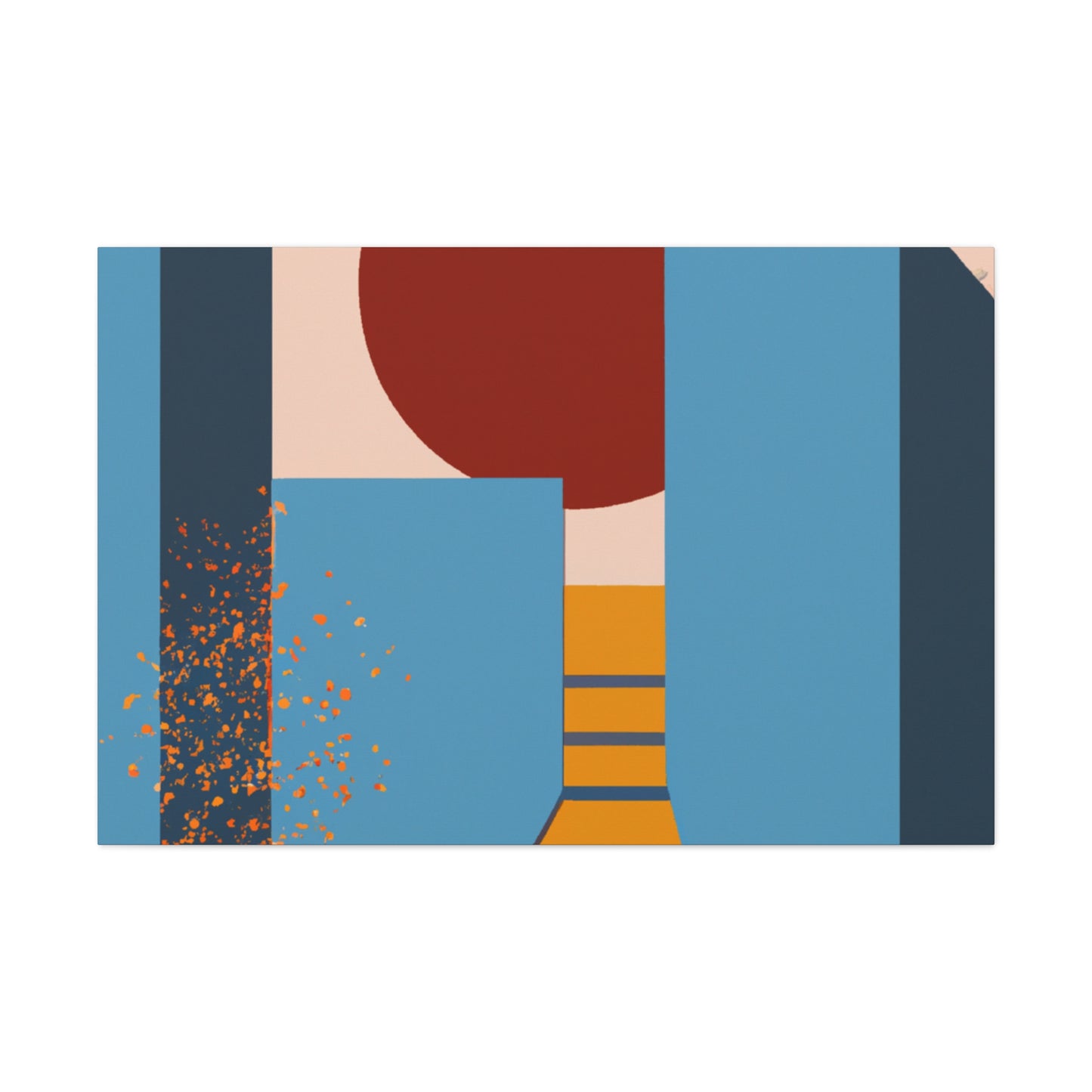 Crescent Loving Couple - Midcentury - Canvas