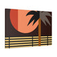 Moonlit Palm- Midcentury Canvas
