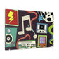 The Sizzling Shoppe - Retro Music and Film Canvas