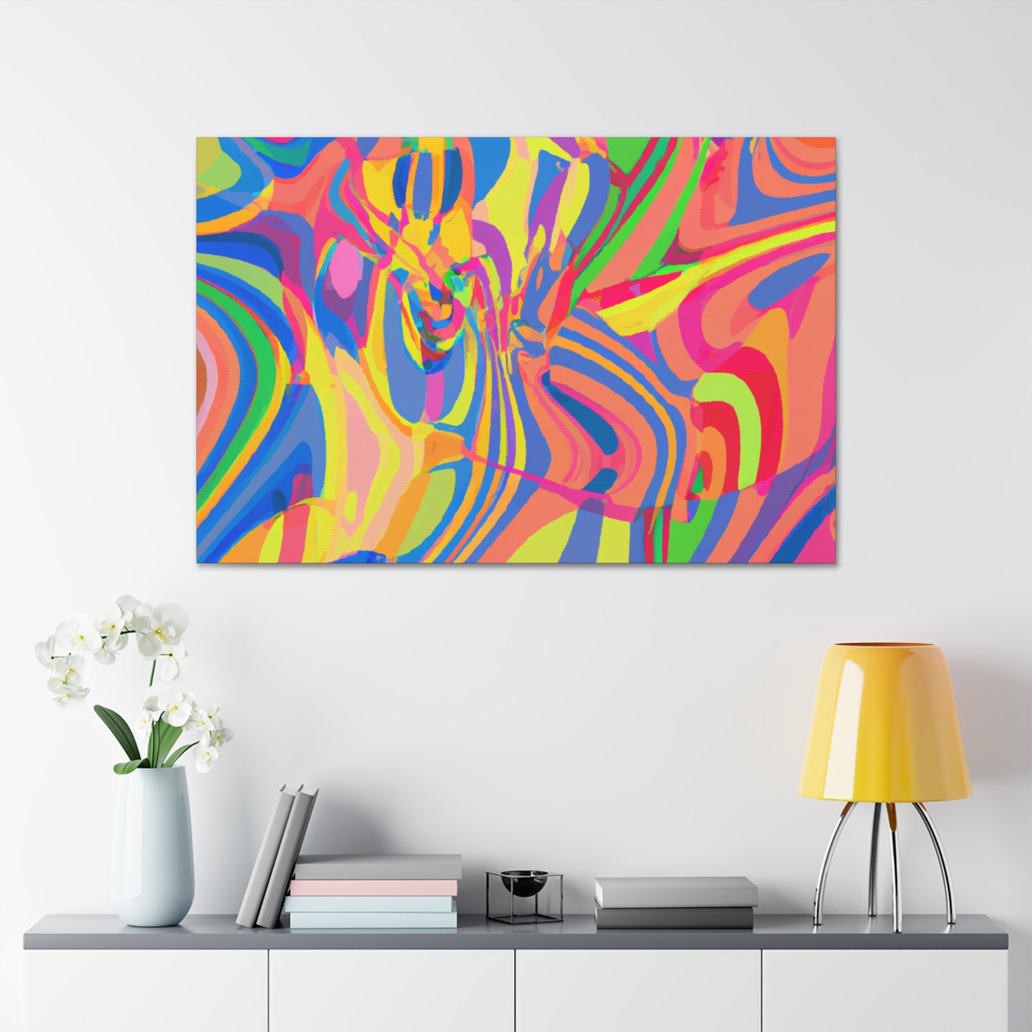 A fishing net in a lake - Abstract - Canvas