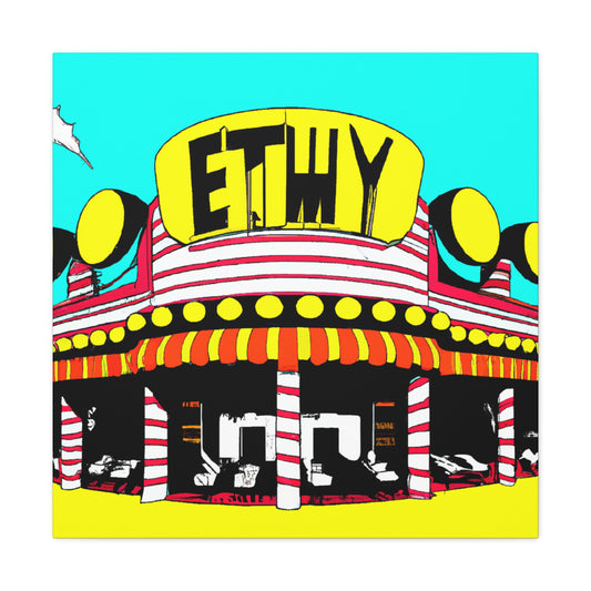 Rock 'n' Roll Drive-In Diner. - Pop Art Canvas