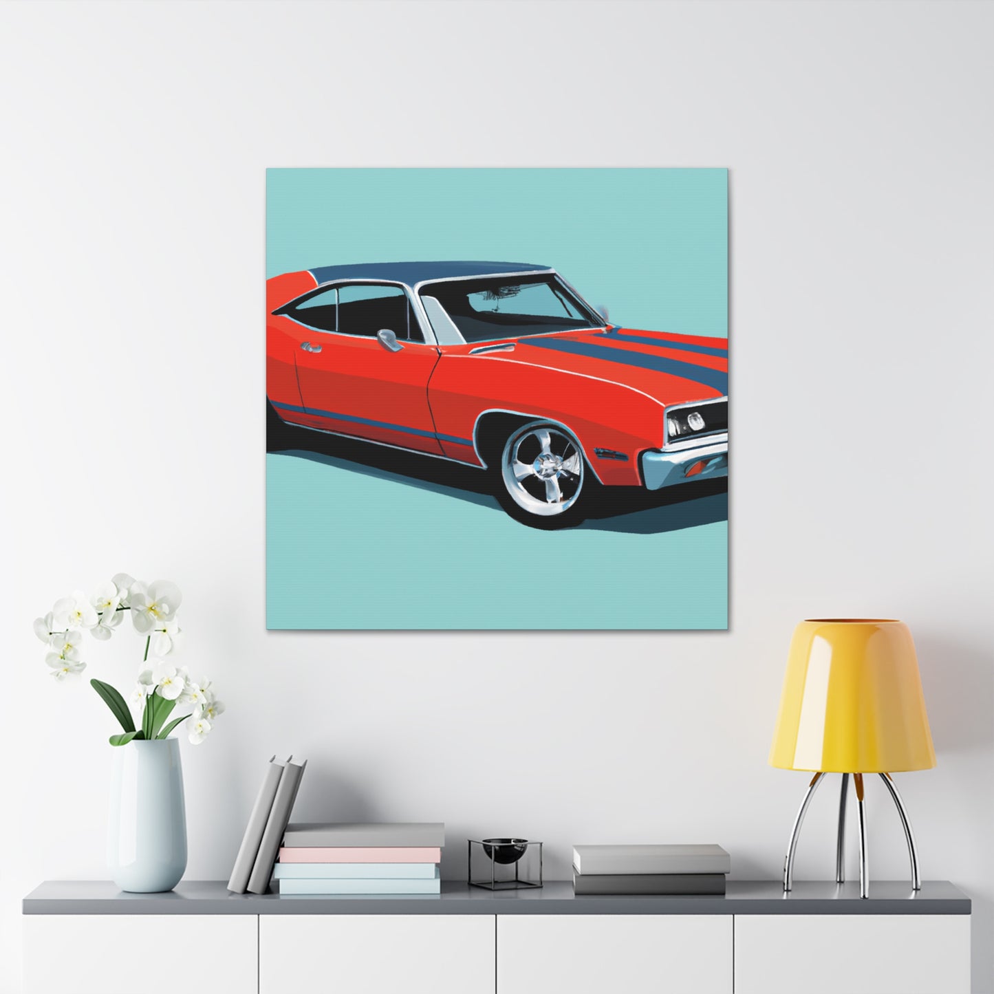 The Burnout Bronco - Automobile - Canvas