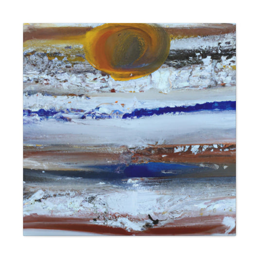 Below The Ice - Abstract Canvas