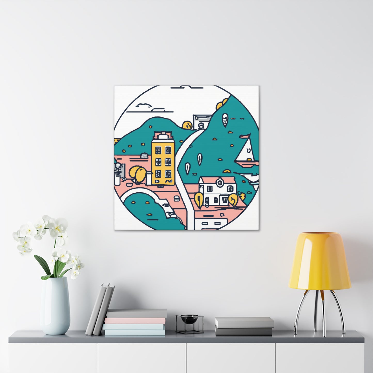 Abstract Facets - Minimalism - Canvas