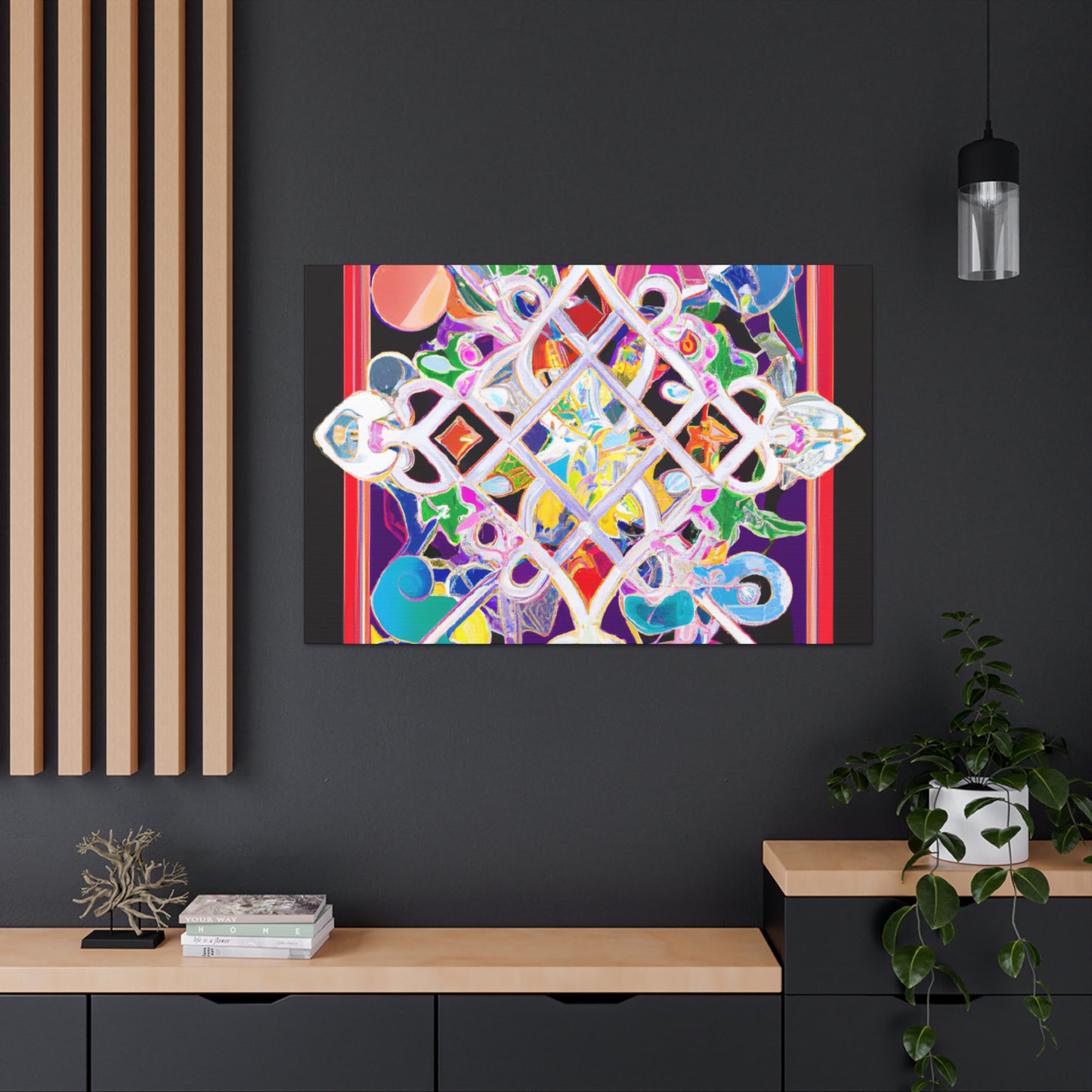 Jewel Snowflake- Glass Canvas