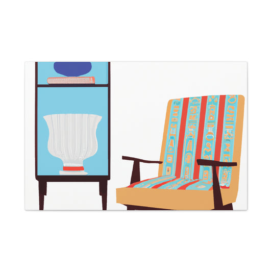 Cottoncloud Cat - Midcentury Canvas