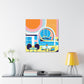 Umbrella Skyline - Midcentury - Canvas