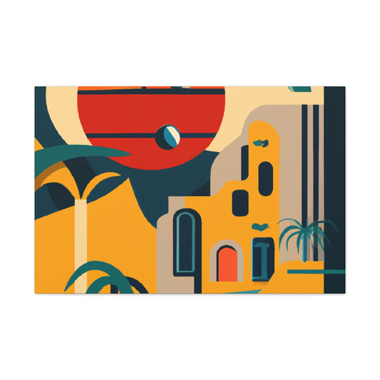 Atomic Sunrise - Midcentury - Canvas