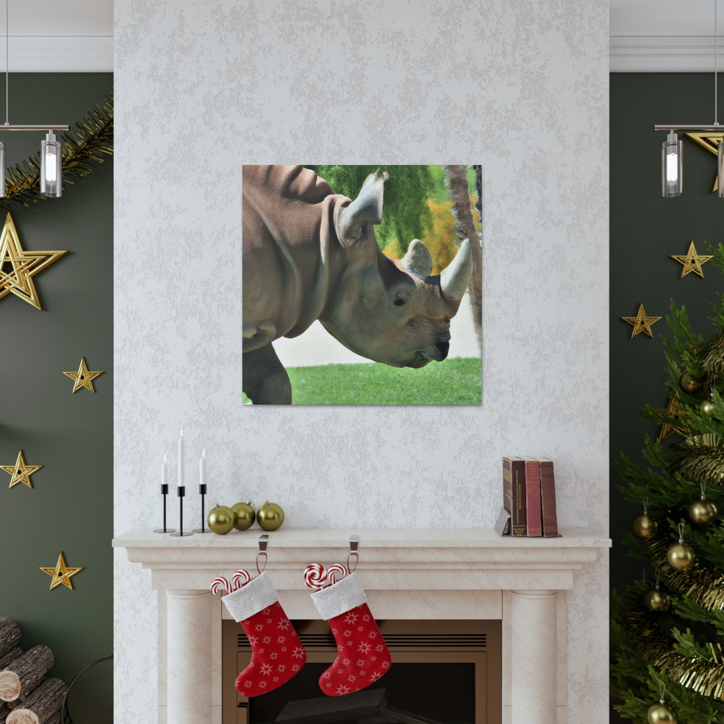 Rhino Head - Canvas - Wildlife