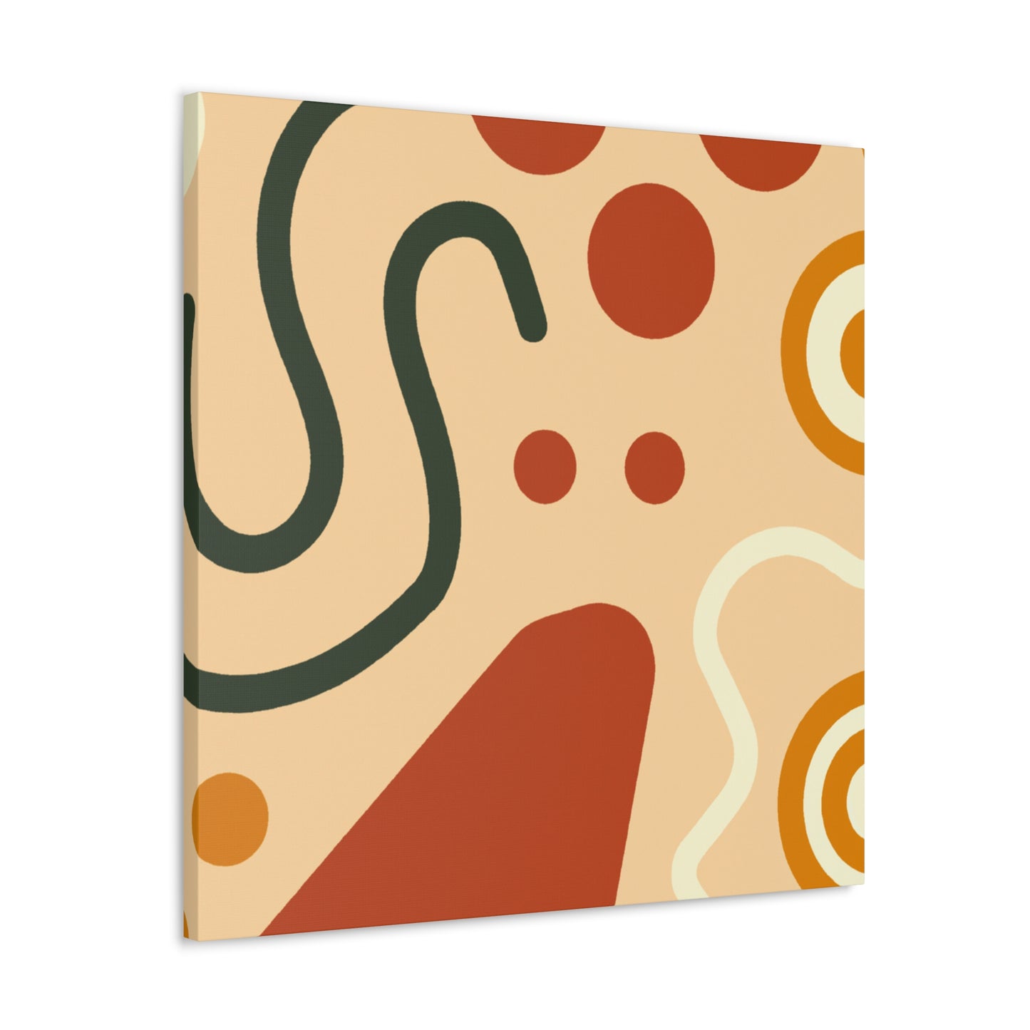 "Rustic Lunar Glow - Midcentury" - Canvas