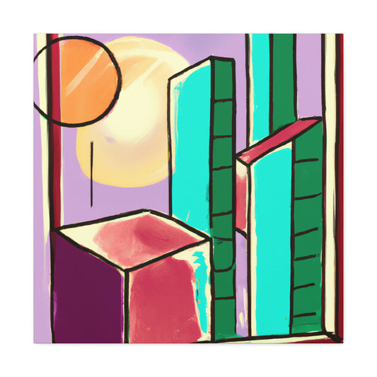 Starbursts in the Night- Midcentury - Canvas