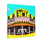 Rock 'n' Roll Drive-In Diner. - Pop Art Canvas