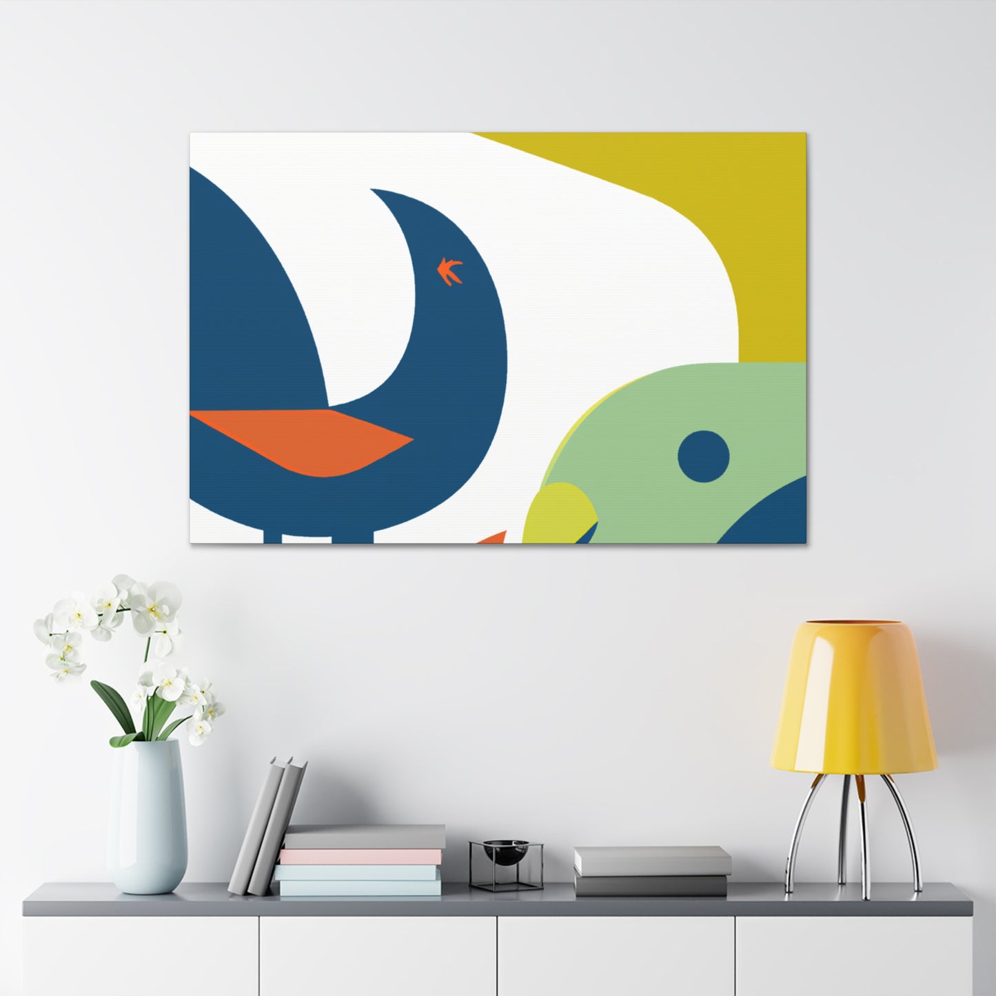 "Chaotic Harmony - Midcentury" - Canvas