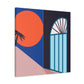 FluffyCloudyBear - Midcentury Canvas